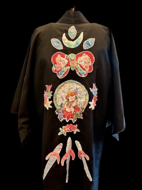 "Kaguya Kimono" by Daniel Renfrow "Cutzu" - Kimono Zulu Reimagined Vintage Kimono Artist Collaboration
